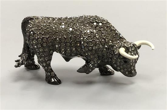 Oliver Webber for Swarovski. A cased model of a bull